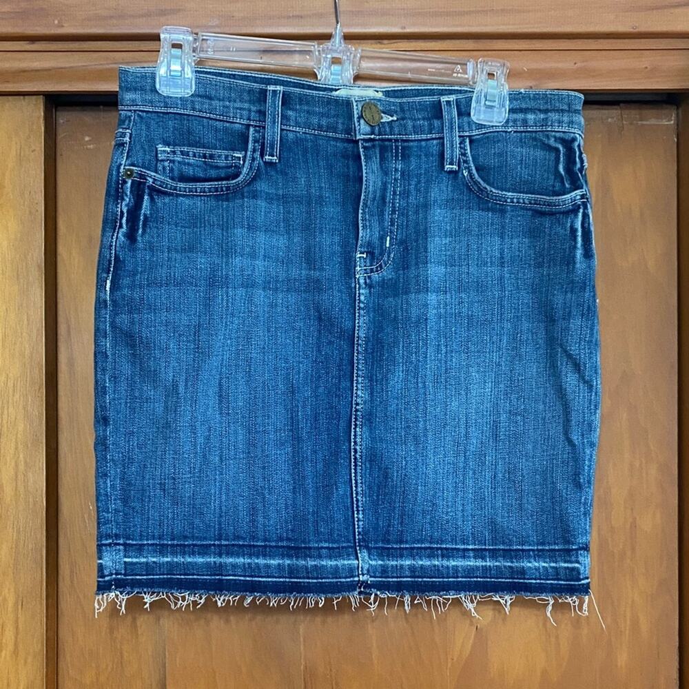 NWT Current/Elliott Skinny Mini Blue Denim Skirt Dusty Sapphire Sz 29 Casual